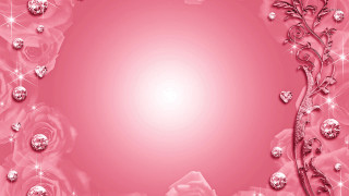 Pink rose diamond holography moon - a text free wallpaper