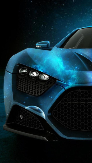 Blue sports car galaxy background - dom qwek free wallpaper for mobile