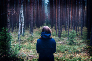 Person forest blue jacket hood - anka zhuravleva free wallpaper