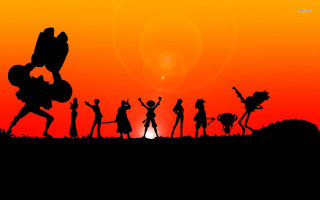 Group sunset robot person large - a large object free wallpaper