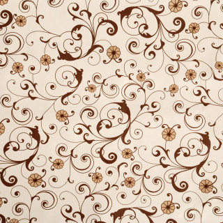 White background brown swirls flowers - paper texture free wallpaper