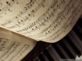 Sheet music piano keyboard background - a sheet of music free wallpaper