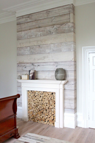 Fireplace wooden wall firewood mantle - temporary free wallpaper for mobile