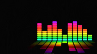 Colorful music equalizer black background - beeple free wallpaper for desktop