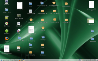 Green background items window side - a bunch free wallpaper