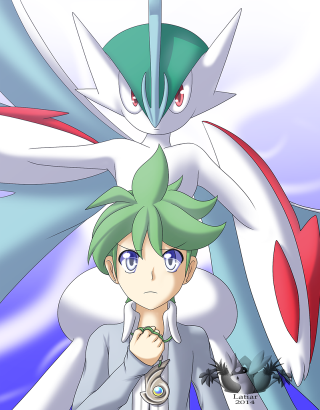 Cartoon greenhair blueeyes whitejacket bird - his shoulder free wallpaper for mobile