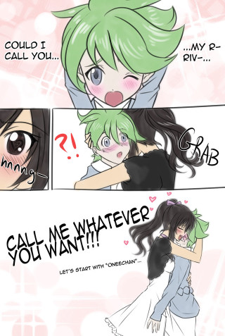 Comic strip girls hugging green - a comic strip free wallpaper