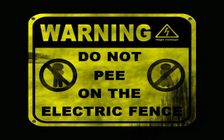 Warning electric fence no peeing - p free wallpaper for desktop