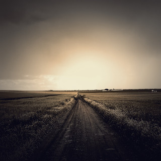 Dirt road field sky sun - lightroom free wallpaper