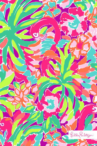 Colorful floral pink background maximalism - summer vibrancy free wallpaper for mobile
