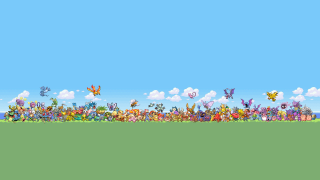 Field flowers butterflies blue sky - flower and butterflies free wallpaper for desktop