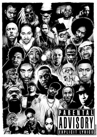 Parental advisory explicit artists names - funk art free wallpaper for mobile