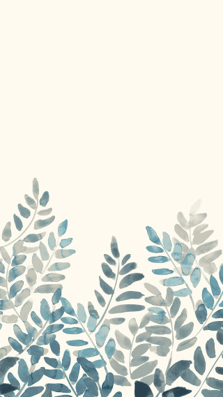 Leaves white background blue border - elinor proby adams free wallpaper for mobile