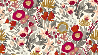 Floral colorful pattern autumn leaves - a floral pattern free wallpaper