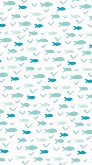 Fish pattern white background blue - evaline ness free wallpaper for mobile