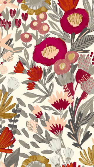 Floral red pattern design image - a floral pattern free wallpaper