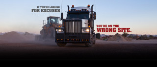 Large truck dirt road pile - wrong free wallpaper