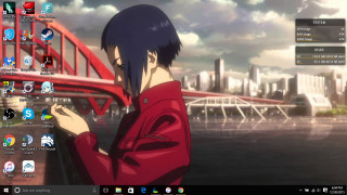 Anime character cellphone cityscape red - a cityscape free wallpaper