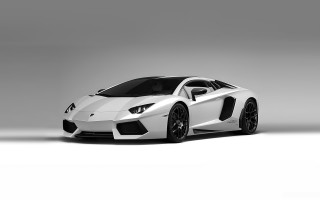 White sports car studio gray - a studio photo free wallpaper