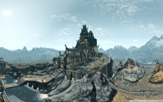 Castle mountain bridge scenery computer - daryush shokof free wallpaper for desktop