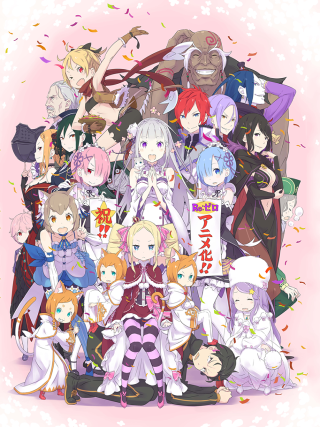 Anime characters group photo sign - free cats wallpaper for mobile