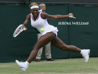 Woman swinging tennis racket ball - athletic free wallpaper