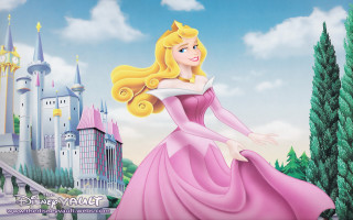 Princess pink dress castle stairs - pink free wallpaper