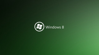 Green background windows8 logo white - a white circle in the middle of the image free wallpaper