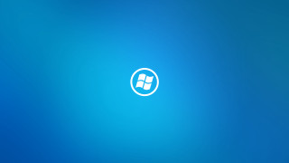 Blue background white logo white 2 - minimalist free wallpaper