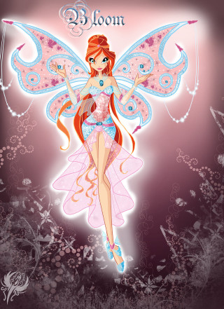 Fairy pink dress butterfly wings - a fairy free wallpaper