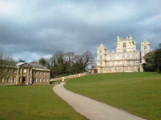 Large building walkway cloudy sky 2 - the building free wallpaper for desktop