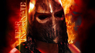 Man mask flames background sign - a man in a mask free wallpaper
