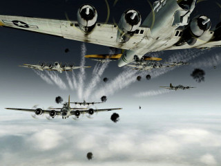 Planes flying smoke sky group 6 - smoke free wallpaper for desktop