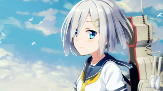 White hair blue eyes anime - white hair free wallpaper for desktop
