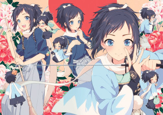 Anime girls bow arrows red - kyoani free wallpaper