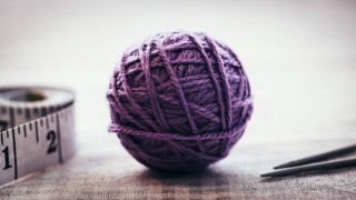 Yarn needle measuringtape purple arts - anni alber free wallpaper