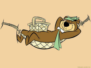 Cartoon bear hammock tie basket - a hammock free wallpaper