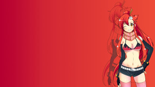 Woman red hair black jacket 2 - a black jacket free wallpaper for desktop