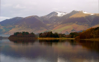 Lake mountains trees foreground clouds - anthony s waters free wallpaper