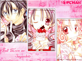 Anime couple pink hair black - a black bow free wallpaper