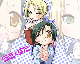 Anime couple thumbs up sign - a thumb free wallpaper