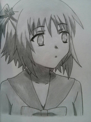 Girl bow hair drawing art - eizan kikukawa free wallpaper for mobile