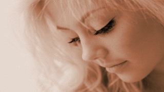 Woman blonde hair black white - carey morris free wallpaper