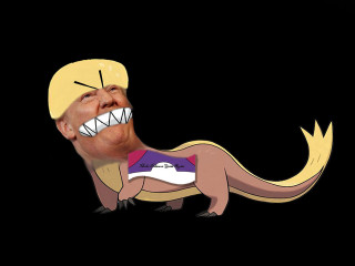 Cartoon character large teeth dinosaur - a large head free wallpaper