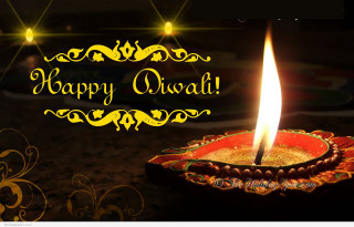 Lit diya happy diwali message - decorative free wallpaper