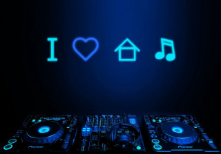 Dj set heart i love - cool free wallpaper