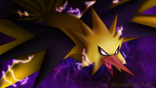 Yellow black pokemon lightning background - the right side free wallpaper