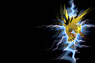 Yellow bird black background lightning - a yellow bird free wallpaper for desktop