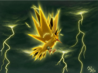 Yellow bird flying cloudy sky - a yellow bird free wallpaper for desktop