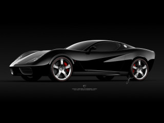 Black sports car red wheels - a black sports car free wallpaper for desktop
